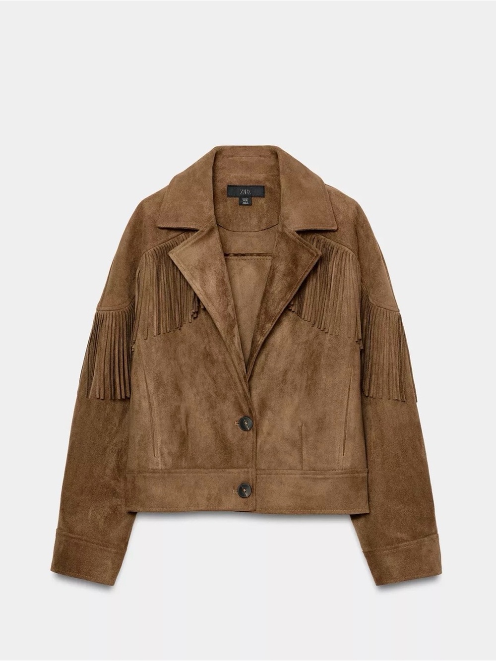 Zara Fringe Faux Suede Jacket - Picture 3 of 5